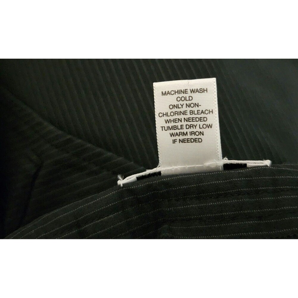 Ann Taylor LOFT Womens Marisa Cotton Striped Cropped Pants Black Cuffed Size 8 - Picture 7 of 9